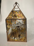 Hand painted,  copper lantern , British wildlife