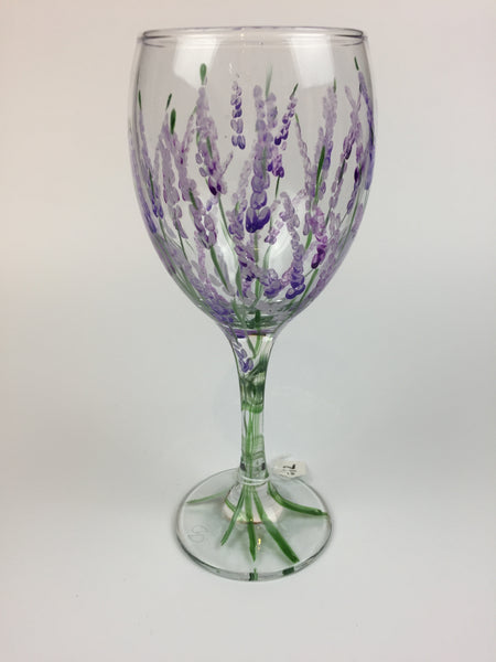 hand painted Lavender glasses
