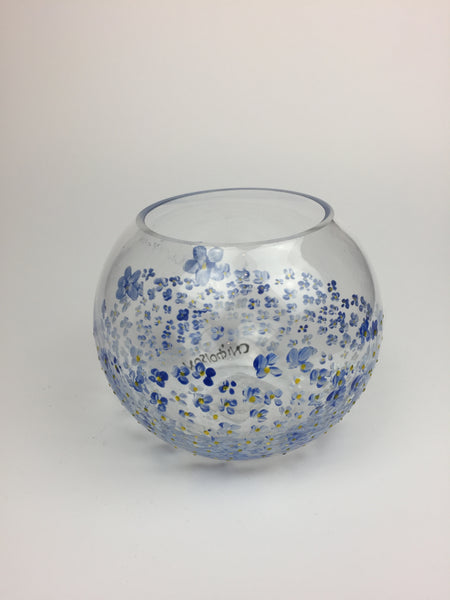 candle holder forget me nots